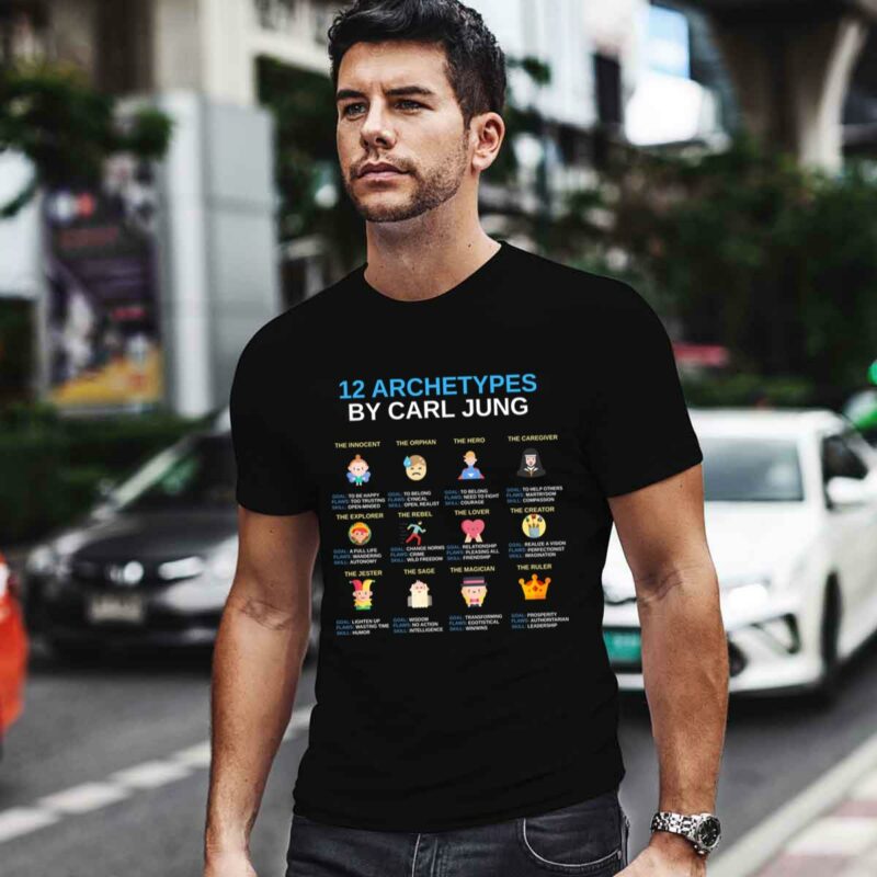 12 Archetypes By Carl Jung Personality Types The Innocent The Orphan The Hero The Caregiver 0 T Shirt