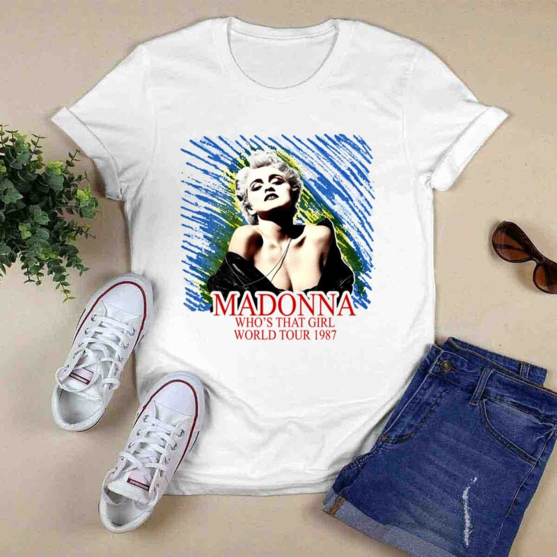 1987 Madonna Whos That Girl World Tour Front 6 T Shirt