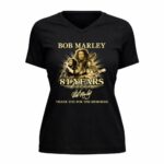 81 Years 1945 2026 Bob Marley Thank You For The Memories 5 Womens V Neck 1.jpg