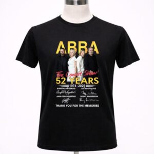 ABBA The Concert Show 52 Years 1974 2026 Thank You For The Memories 1 T Shirt 1.jpg