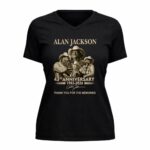 Alan Jackson 43rd Anniversary 1983 2026 Signature 5 Womens V Neck 1.jpg