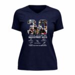 Backstreet Boys 30th Thank You For Memories Signature 9 Womens V Neck 1.jpg