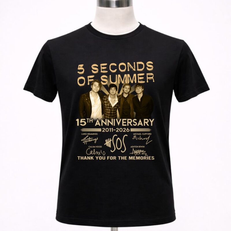 5 Seasons Of Summer 15th Anniversary 2011 2026 Thank You For The Memories Signature 1 T Shirt 3.jpg