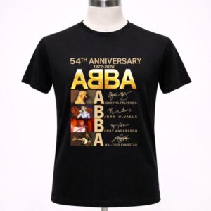 Abba 54th Anniversary Member Signature 1 T Shirt 2.jpg