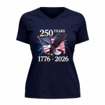 250 Years Independent US 1776 2026 For 4th Of July 9 Womens V Neck.jpg