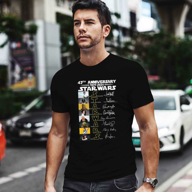 47Th Anniversary 1977 2024 Star Wars Signatures 0 T Shirt