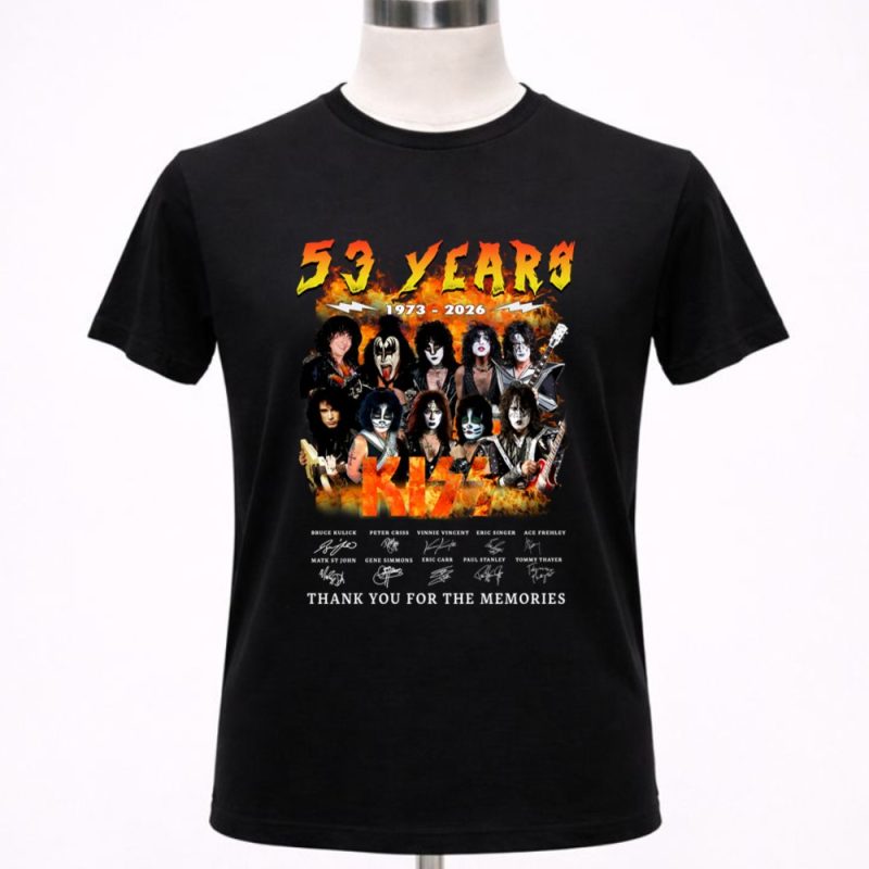 53 Years 1973 2026 Kiss Band Thank You For The Memories 1 T Shirt 4