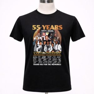 55 years 1971 2026 Earth Wind And Fire Thank You For The Memories Signatures 1 T Shirt.jpg