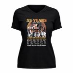 55 years 1971 2026 Earth Wind And Fire Thank You For The Memories Signatures 5 Womens V Neck.jpg