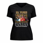 55 years 1971 2026 Earth Wind and Fire thank you for the memories 5 Womens V Neck.jpg