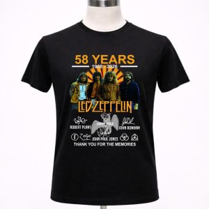58 Years Led Zeppelin 1968-2026 Thank You For The Memories Shirt
