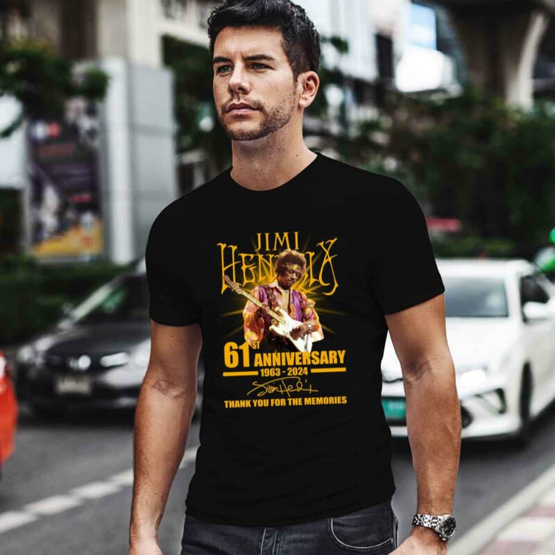 61St Anniversary 1963 2024 Jimi Hendrix Thank You For The Memories 4 T Shirt