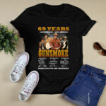 69 Years 1955 2024 Gunsmoke Thank You For The Memories Signatures 3 T Shirt