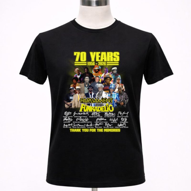 70 Years 1956 2026 Parliament Funkadelic Thank You For The Memories Signature 1 T Shirt.jpg