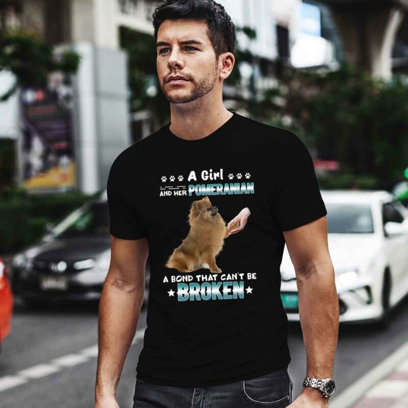 A Girl And Her Pomeranian A Bond That Cant Be Broken 4 T Shirt 1