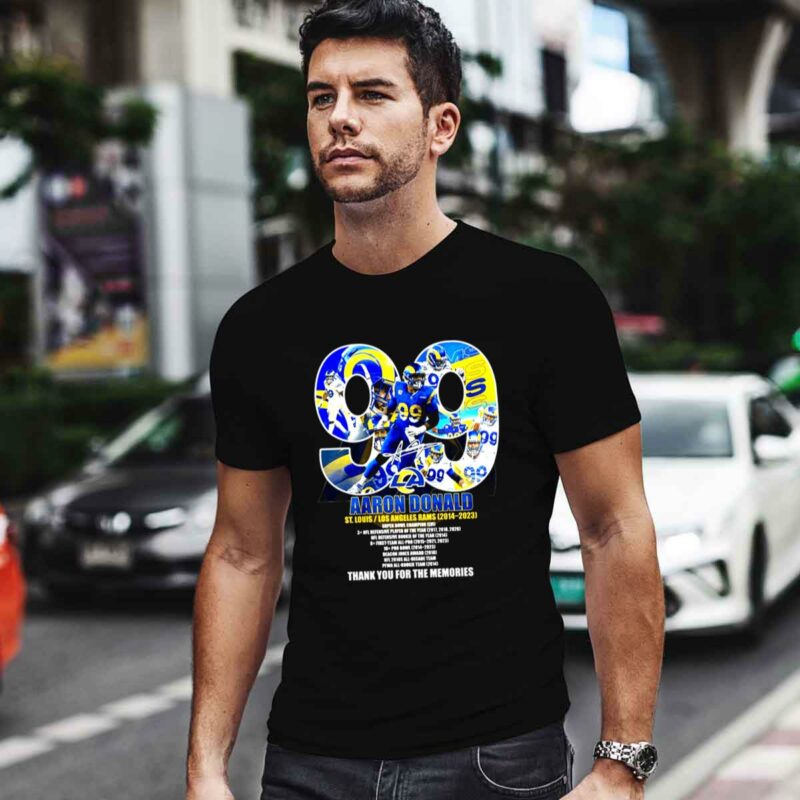 Aaron Donald St Louis Los Angeles 2014 2023 Thank You For The Memories 0 T Shirt