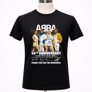 Abba 54th Anniversary 1972-2026 Thank You For Memories Signatures Shirt