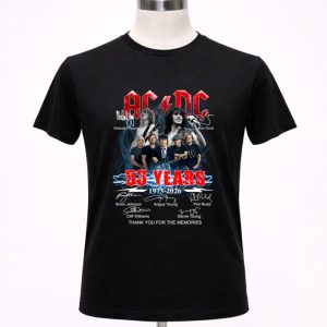 Ac/Dc 53 Years 1973-2026 Thank You For The Memories Shirt