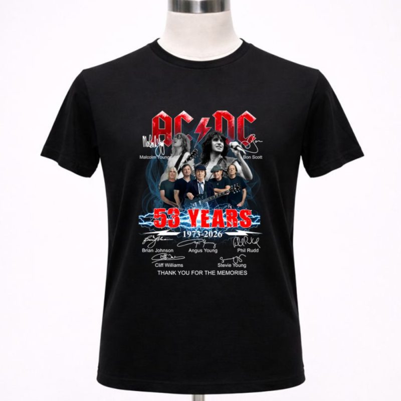 Ac Dc 53 Years 1973 2026 Thank You For The Memories 1 T Shirt 3