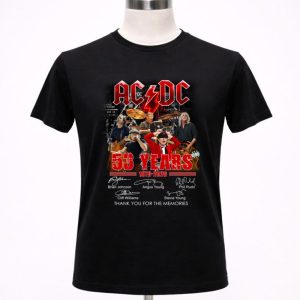 Ac/Dc 53 Years Anniversary Signature Shirt