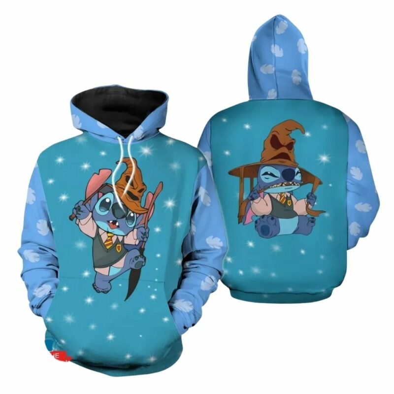 Adorable harry potter stitch 3d hoodie 1