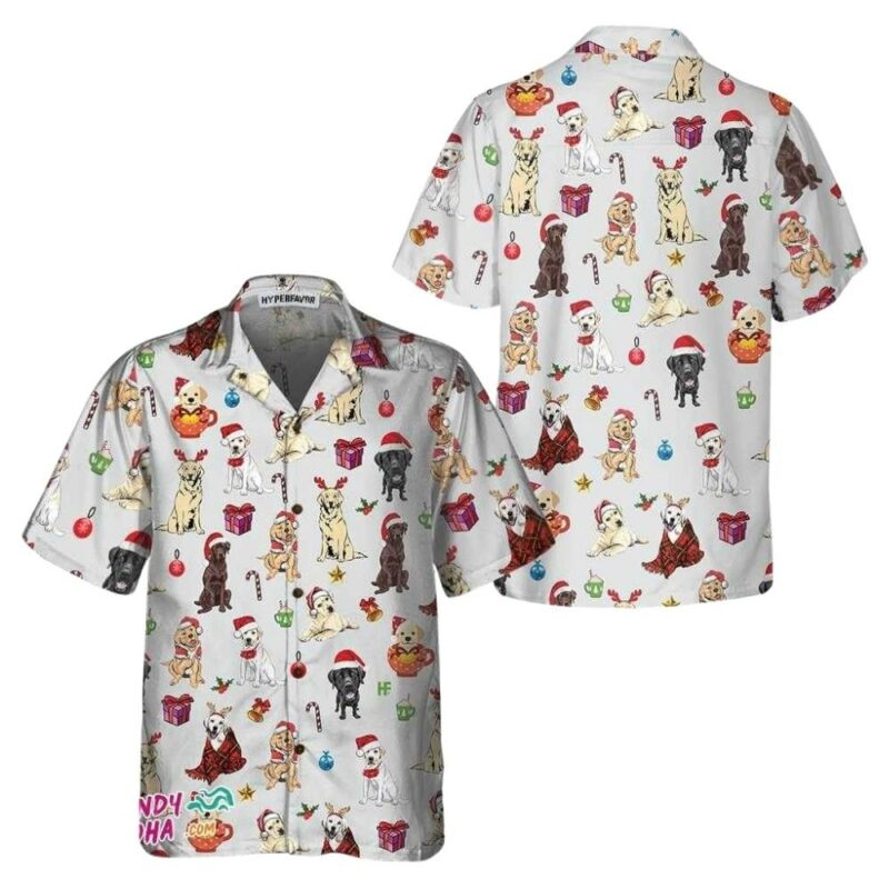 Adorable labrador retriever for christmas hawaiian shirt 1