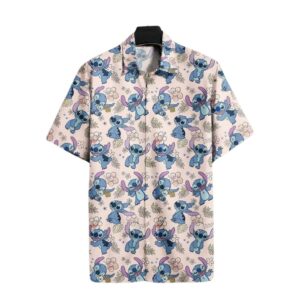 Adorable Stitch Floral Pattern Hawaiian Shirt