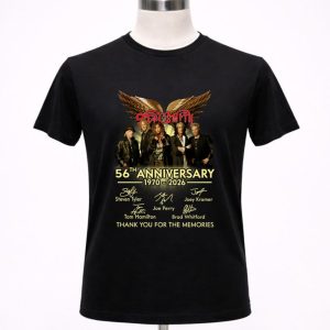 Aerosmith 56th Anniversary 1970-2026 Signatures Shirt