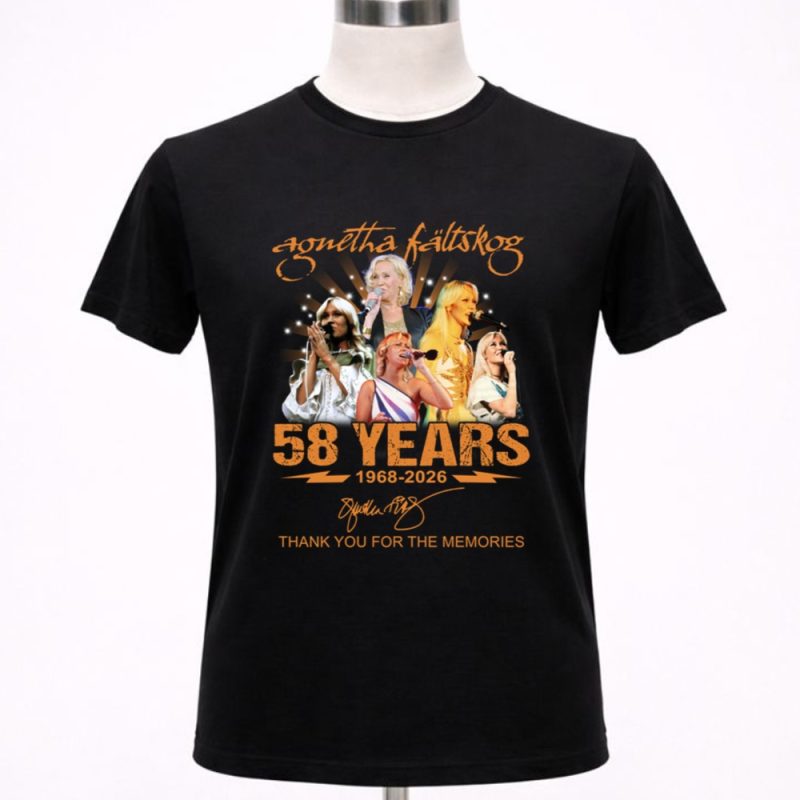 Agnetha Faltskog 58 Years 1968 2026 Thank You For The Memories Signature 1 T Shirt 4