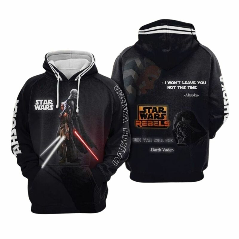 Ahsoka and darth vader star wars rebels 3d hoodie 1