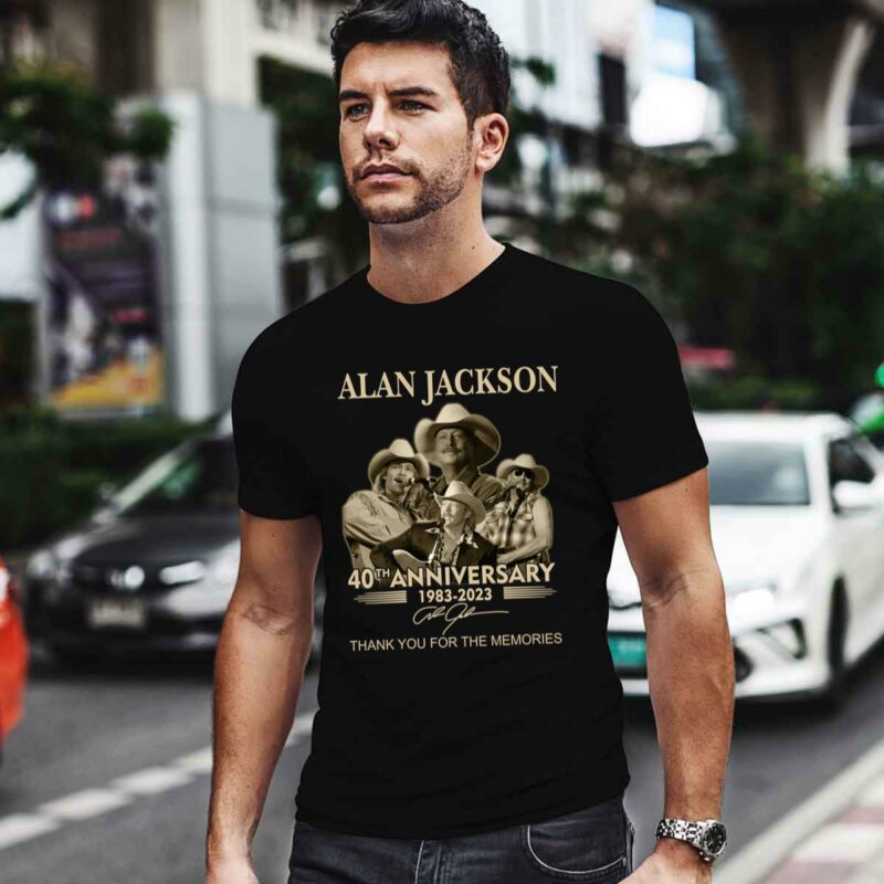 Alan Jackson 40Th Anniversary 1983 2023 Signature 5 T Shirt