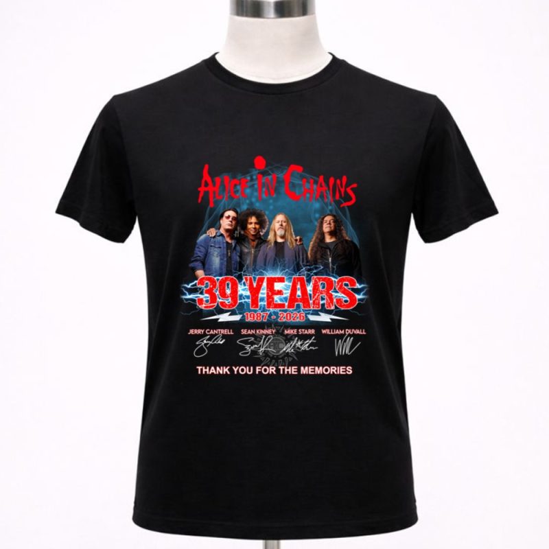 Alice In Chains 39 Years 1987 2026 Thank You For Memories 1 T Shirt 4