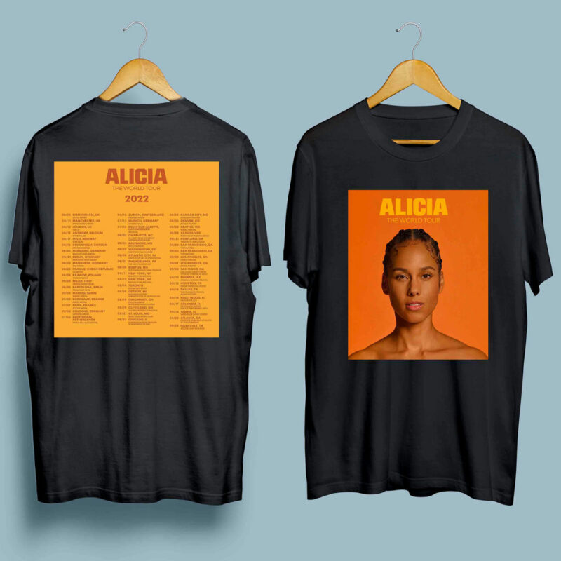 Alicia Keys The World Tour 2022 Front 4 T Shirt