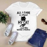 All I Care Is About My Cat And Like Maybe 3 People 2 T Shirt