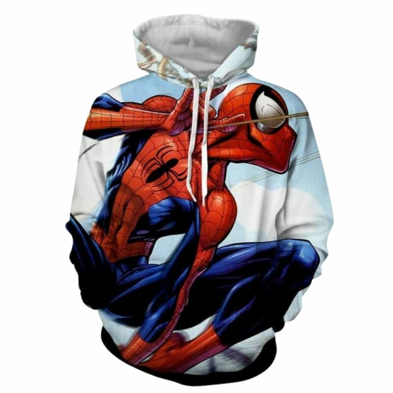 Animated spider man power 3d hoodie 1