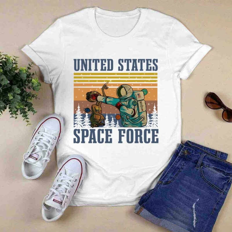 Astronaut Punch Alien In The Face United States Space Force Vintage 5 T Shirt