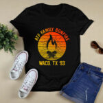 Atf Family Bonfire Waco Tx 93 Waco Siege Branch Davidians Vintage Retro 2 T Shirt