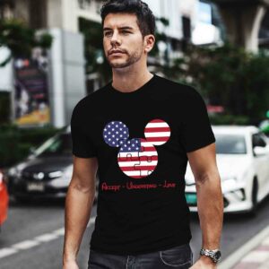 Autism Awareness Disney Accept Understand Love American Flag 0 T Shirt