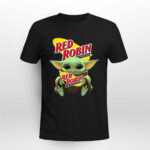 Baby Yoda Hug Logo Red Robin for Christmas 2 T Shirt