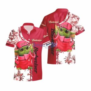 Baby Yoda Reach Logo Budweiser Hawaiian Shirt