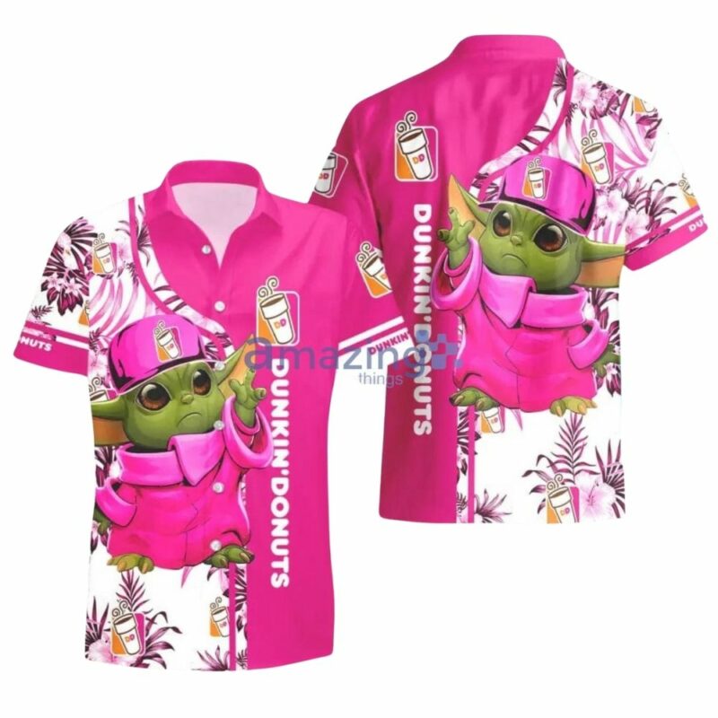 Baby Yoda Reach Logo Dunkin Donuts Hawaiian Shirt