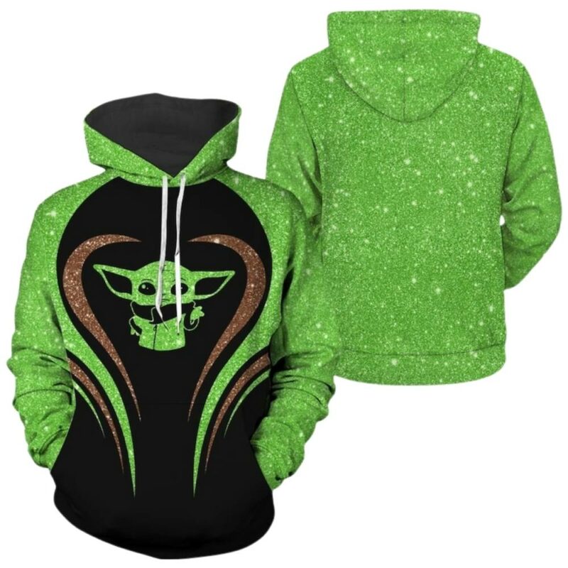 Baby yoda faux 3d hoodie 1