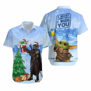 Baby Yoda Star War A Merry Christmas I Wish You Hawaiian Shirt