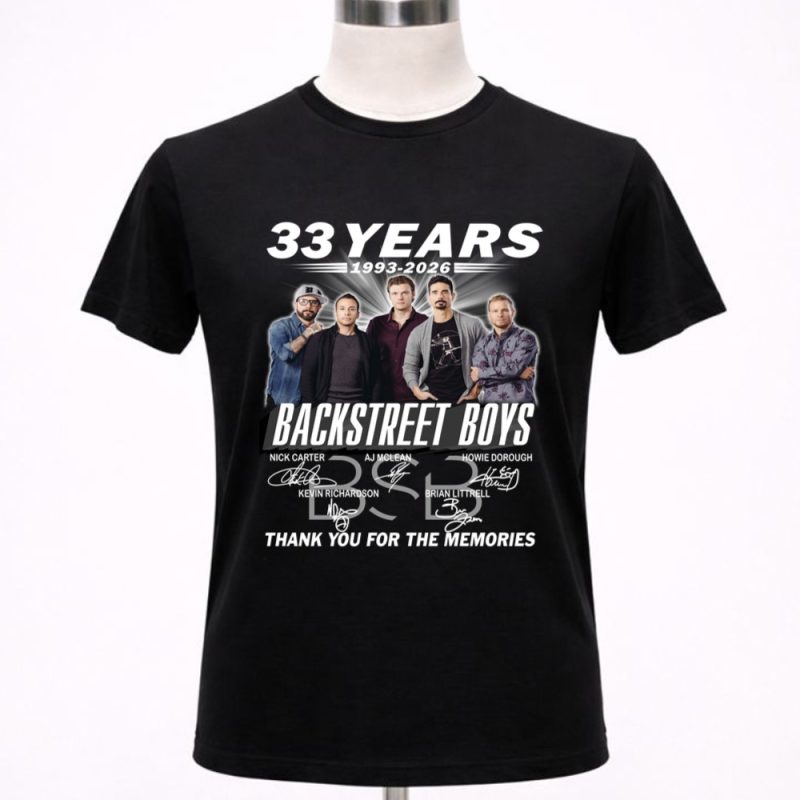 Backstreet Boys 33 Years 1993 2026 Thank You for the Memories 1 T Shirt 5