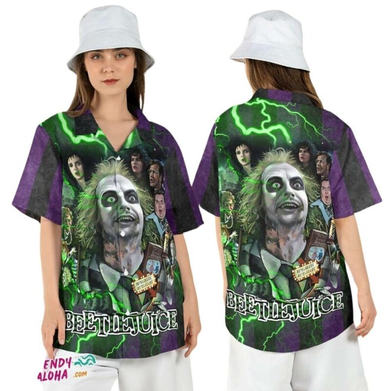 Beetlejuice halloween movie betelgeuse scary hawaiian shirt 1