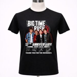 Big Time Rush 17th Anniversary 2009-2026 Thank You For The Memories Shirt