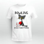 Black Cat Bowling Because Murder Is Wrong 3 T Shirt