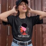 Black Lady Fight Like A Girl Breast Cancer Awareness 1 T Shirt