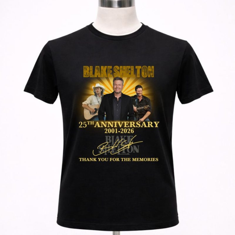 Blake Shelton 25th Anniversary Signatures 1 T Shirt 5