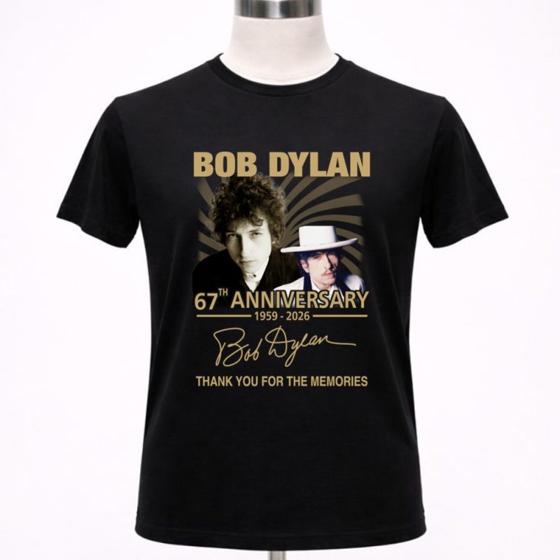 Bob Dylan 67th Anniversary 1959 2026 Signature 1 T Shirt 4